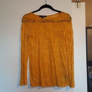 Sheer lace top-F21 Large but tight